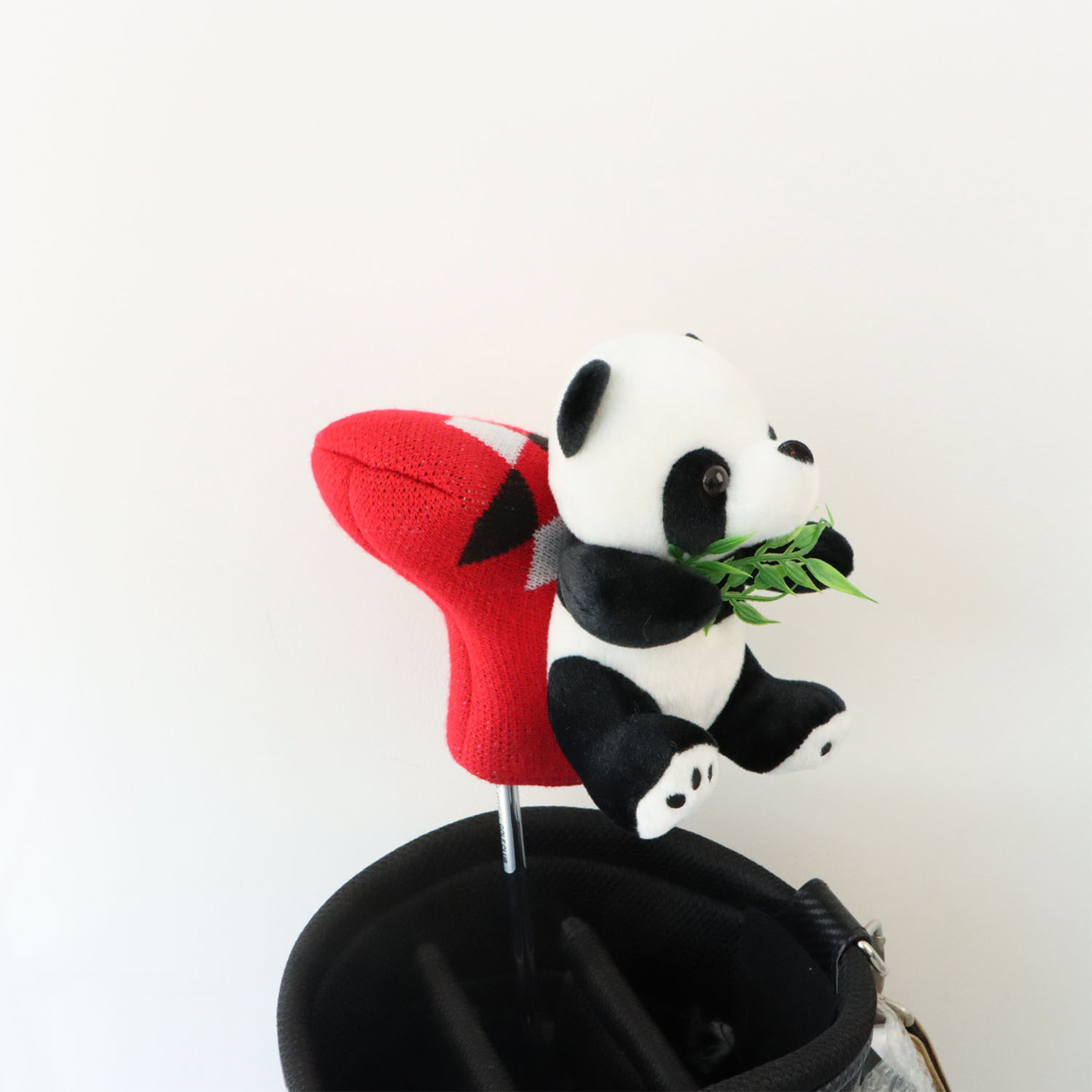 Golf Driver - ปลอกหุ้มหัวไม้กอล์ฟลายแพนด้าน่ารัก ปลอกหุ้มป้องกันหัวไม้แบบขนสัตว์ สำหรับไดรเวอร์/แฟร์เวย์/พัตเตอร์
