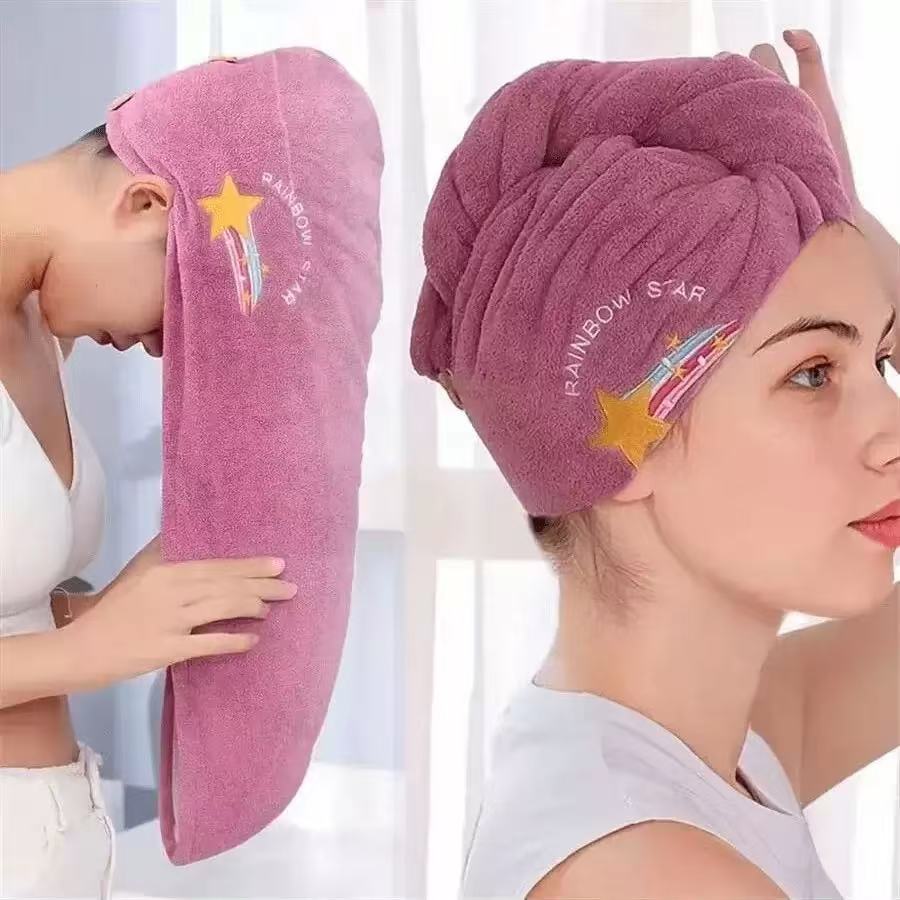 Golf Towel - หมวกคลุมผมแห้งเร็ว 1 ชิ้น ซึมซับน้ำได้ดี ผ้าขนหนูนุ่มสำหรับห้องน้ำ ผ้าขนหนูสำหรับผู้หญิง