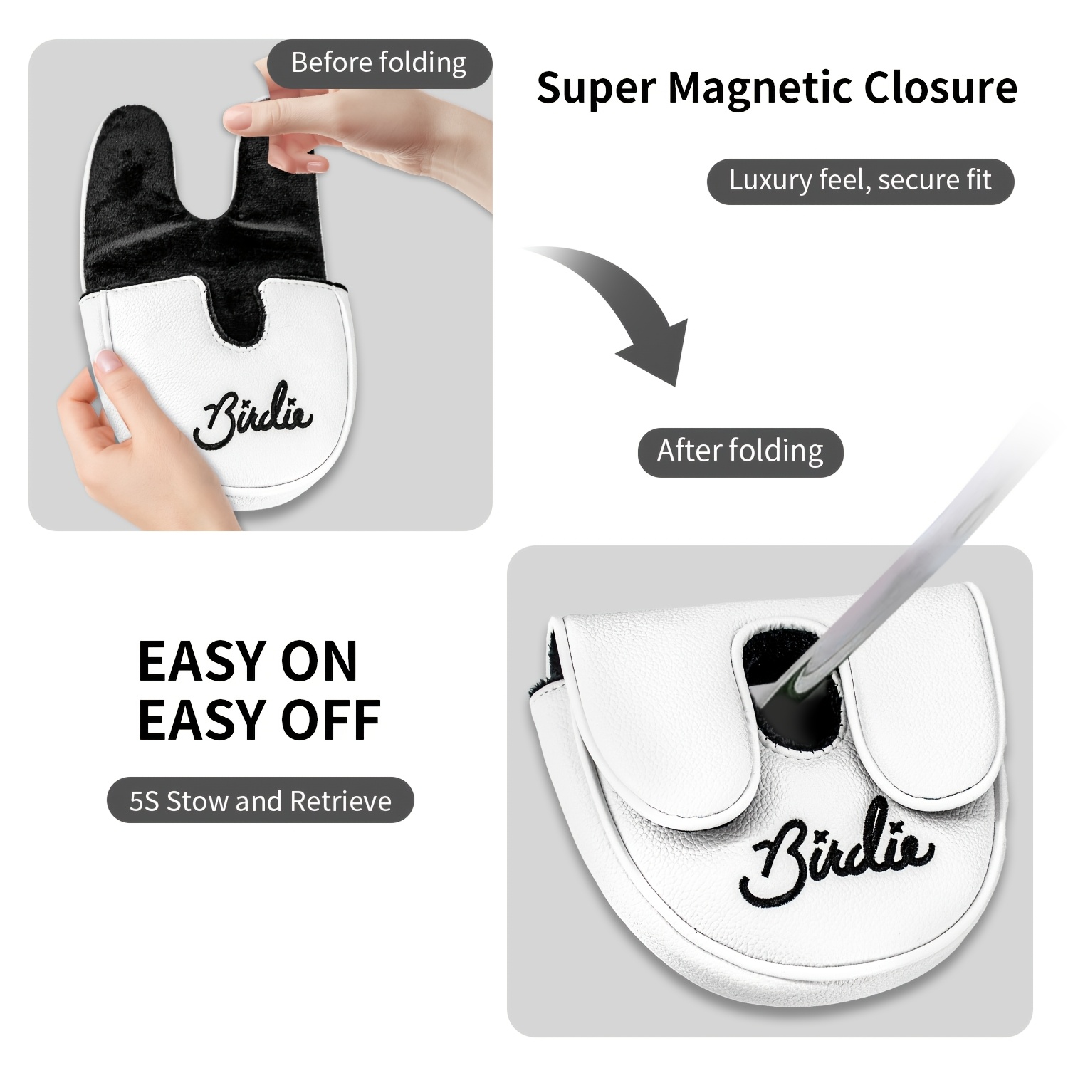 1 ชิ้น ปลอกหุ้มหัวพัตเตอร์กอล์ - Golf Tees บทวิจารณ์และราคา