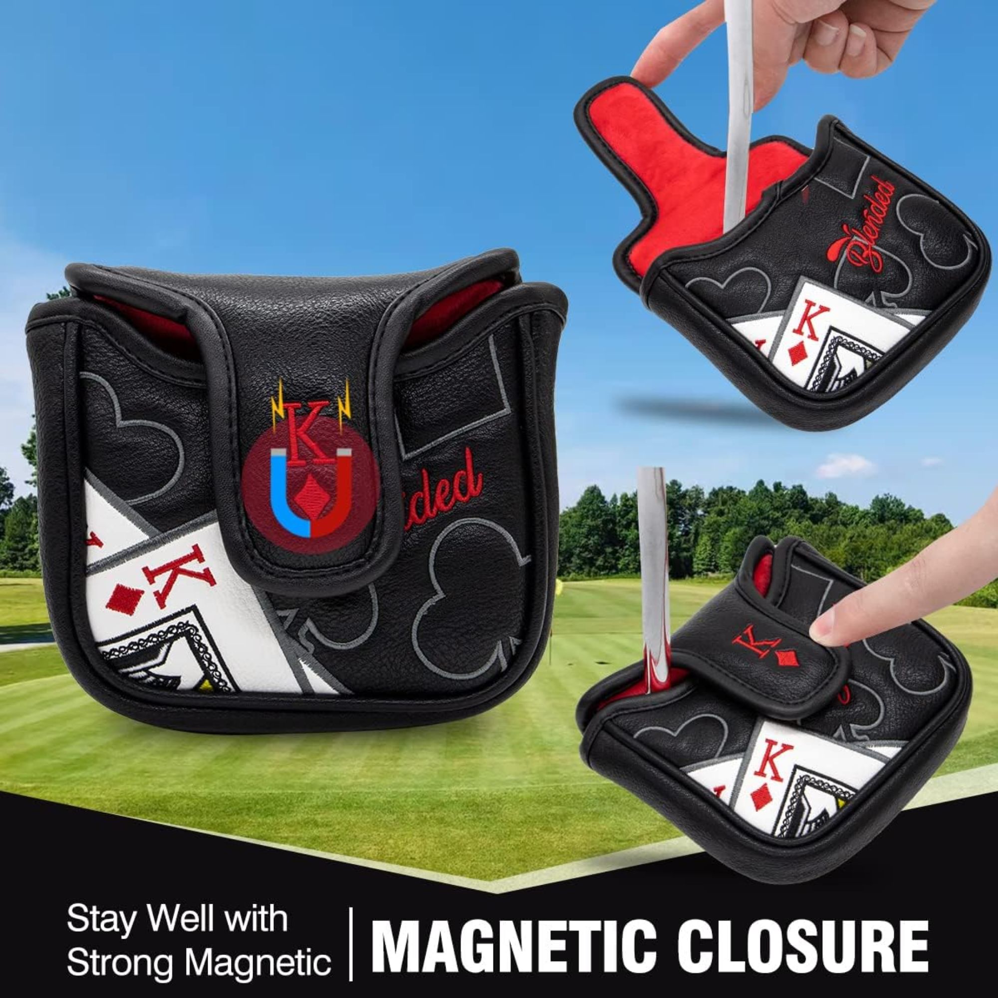 ไม้พัตเตอร์ปักลาย King Of Hear - Golf Tees บทวิจารณ์และราคา